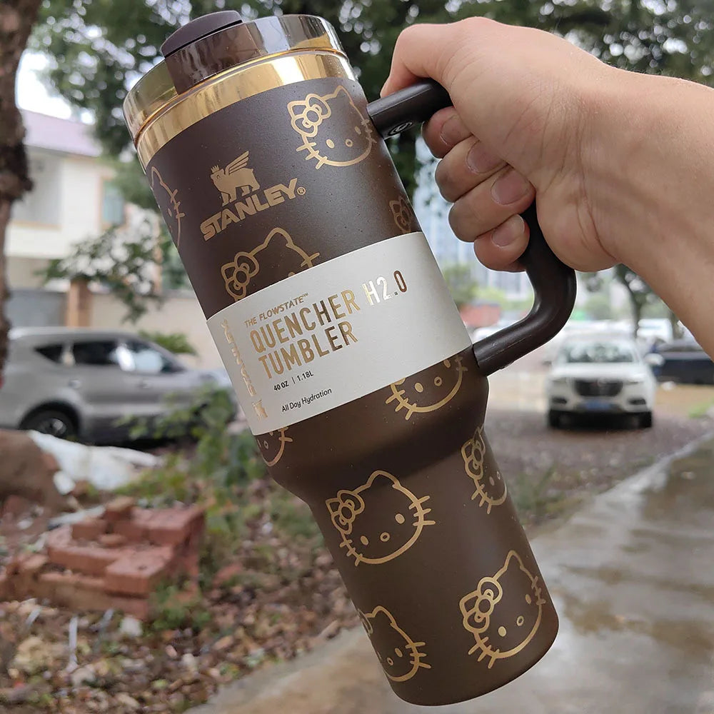 H2O Tumbler Handle Straw 40oz 3-Position Lid