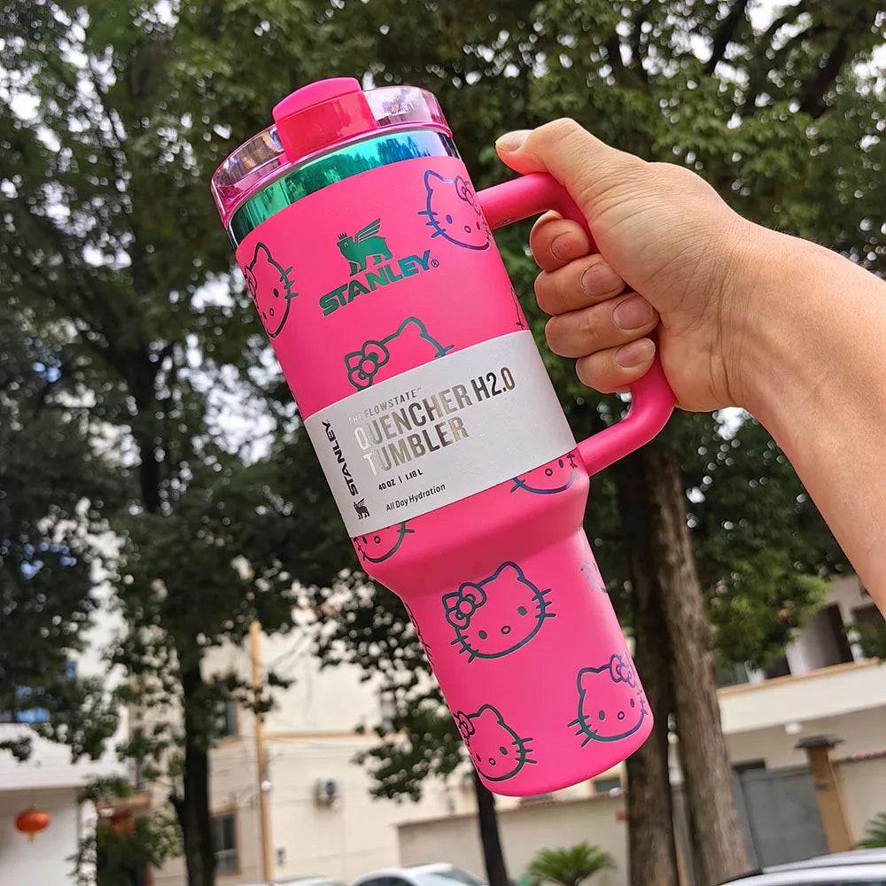 H2O Tumbler Handle Straw 40oz 3-Position Lid