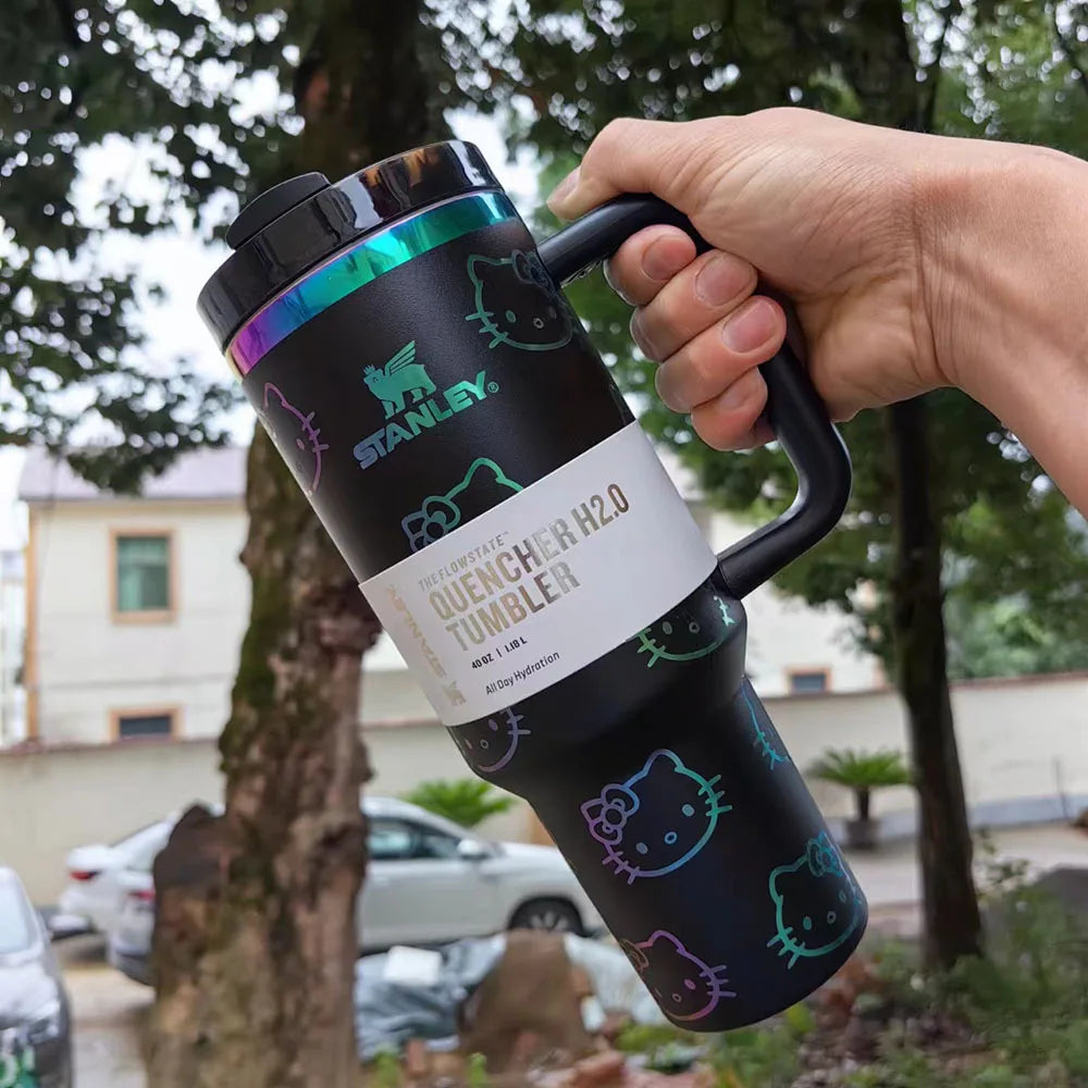 H2O Tumbler Handle Straw 40oz 3-Position Lid