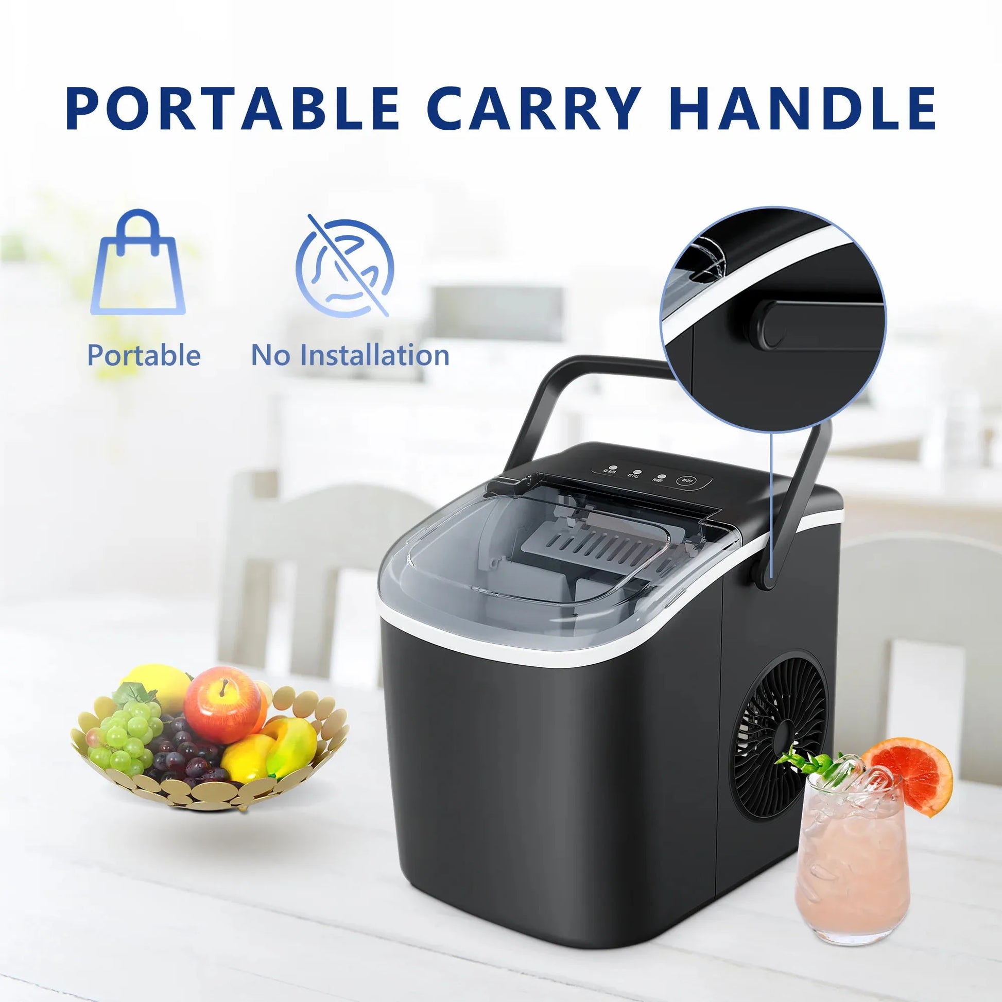 Bullet Shaped Ice Maker Auto Cleaning