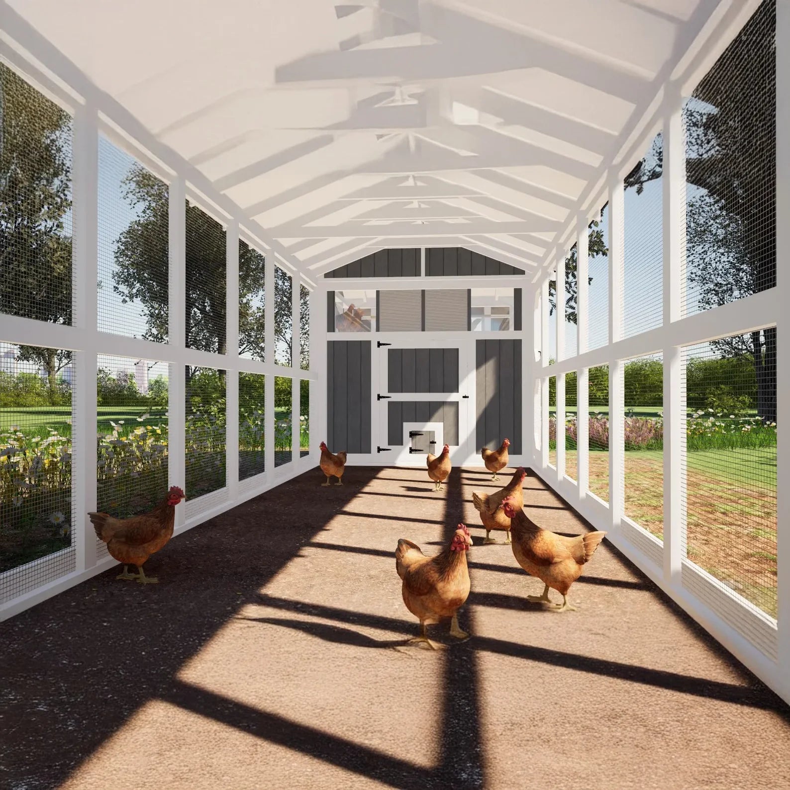 8x32 Chicken Coop Plans 24ft Run DIY