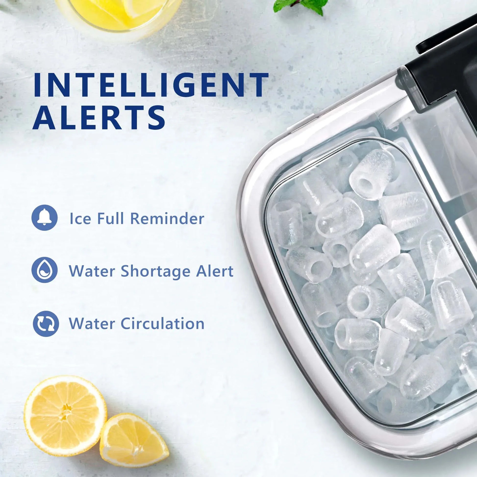 Bullet Shaped Ice Maker Auto Cleaning