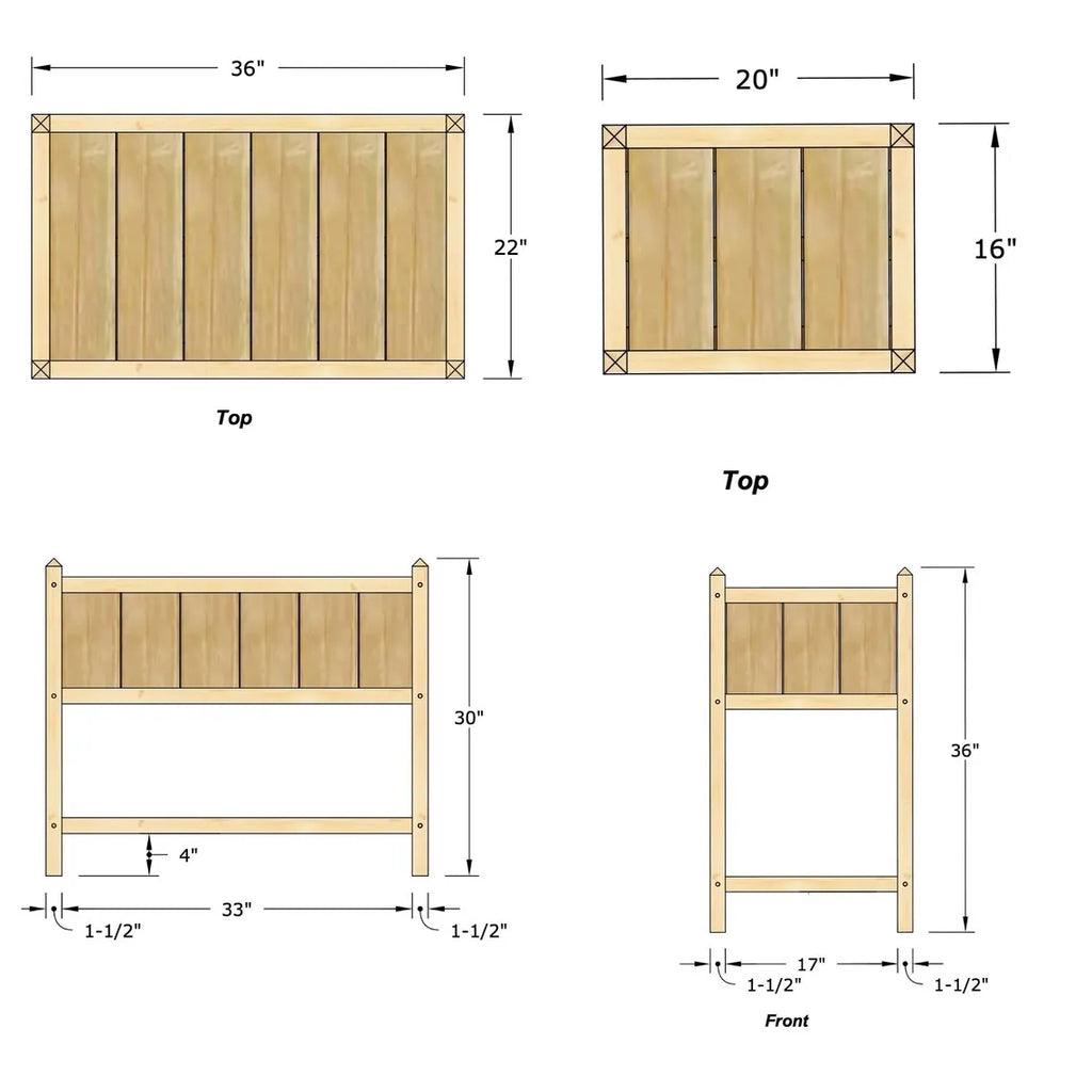 Wide/Tall Raised Bed Printed Plans