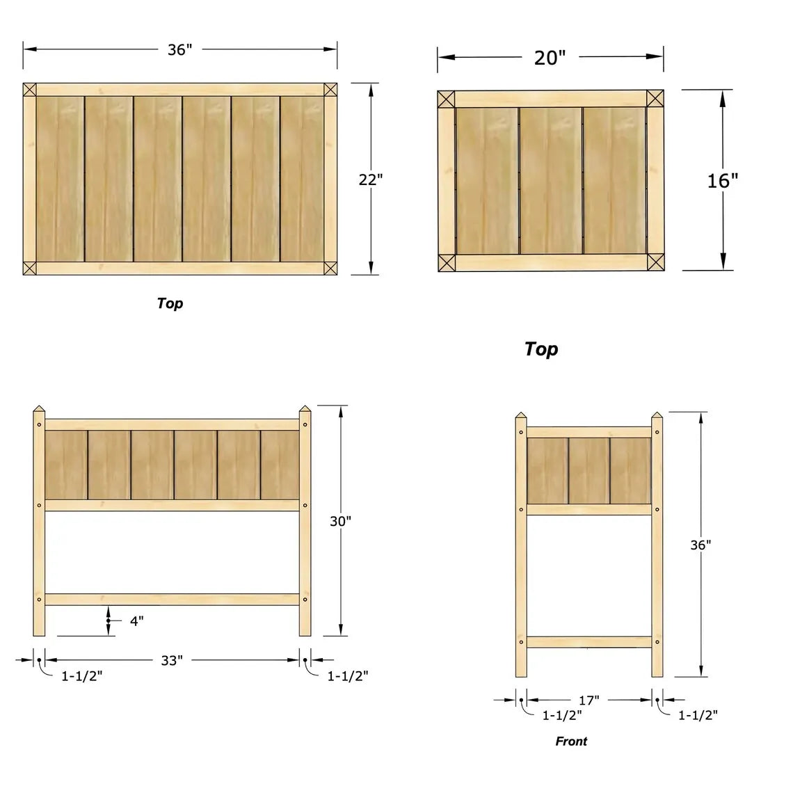 Wide/Tall Raised Bed Printed Plans