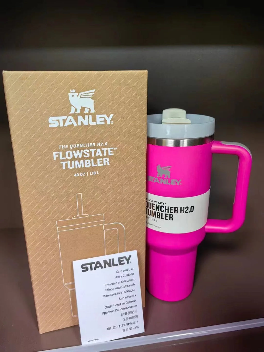 H2O Tumbler Handle Straw 40oz 3-Position Lid