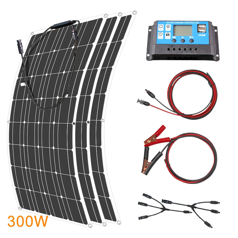 12V Flexible Solar Panel Waterproof Monocrystalline