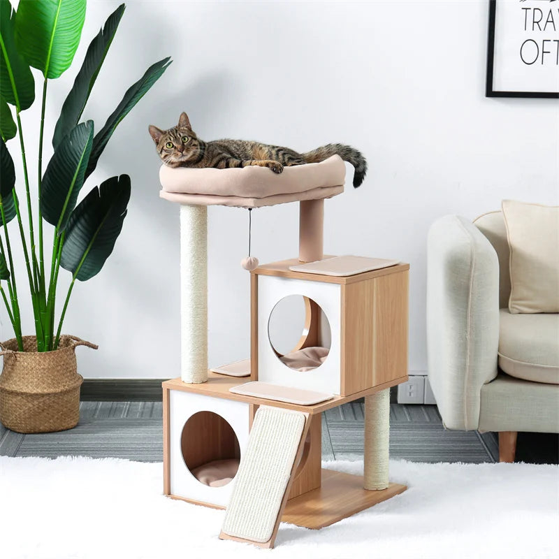Unique Design Cat Scratcher Cat Toys Domestic Delivery Cat Climbing Frame Pet Supplies 2 Colors Kitten Play Toys Small Cat House
