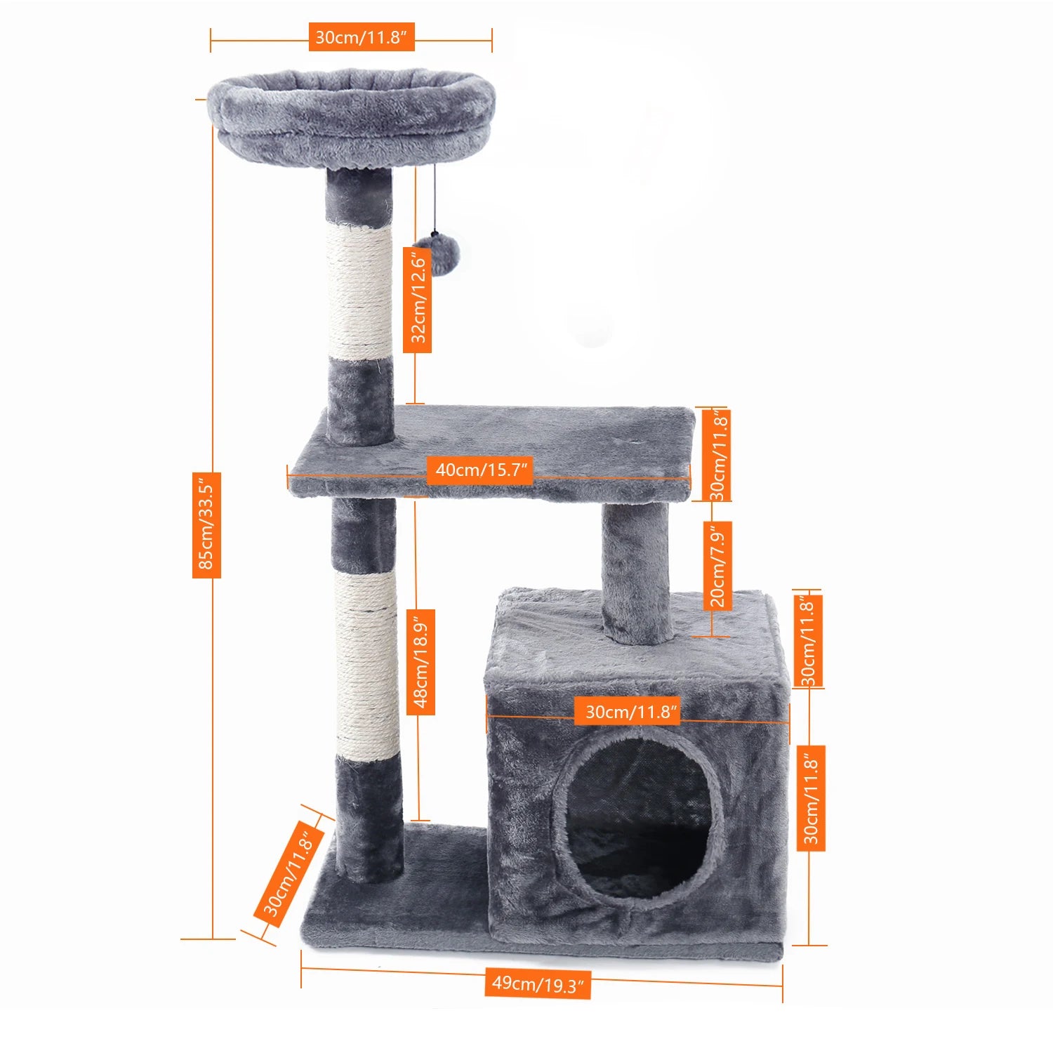 Unique Design Cat Scratcher Cat Toys Domestic Delivery Cat Climbing Frame Pet Supplies 2 Colors Kitten Play Toys Small Cat House