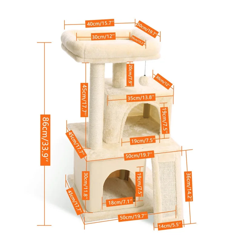 Unique Design Cat Scratcher Cat Toys Domestic Delivery Cat Climbing Frame Pet Supplies 2 Colors Kitten Play Toys Small Cat House