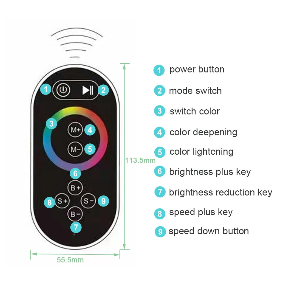 Black Ceiling Intelligent Rainfall Waterfall Shower Head