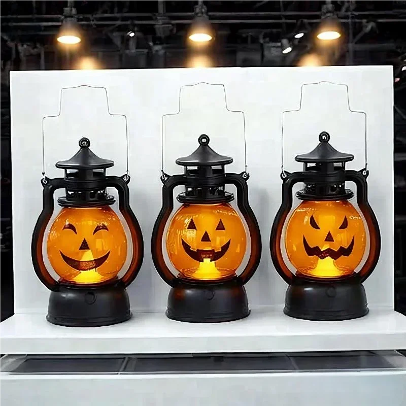 Witch Castle Ghost Pumpkin Dangling Candle Lights