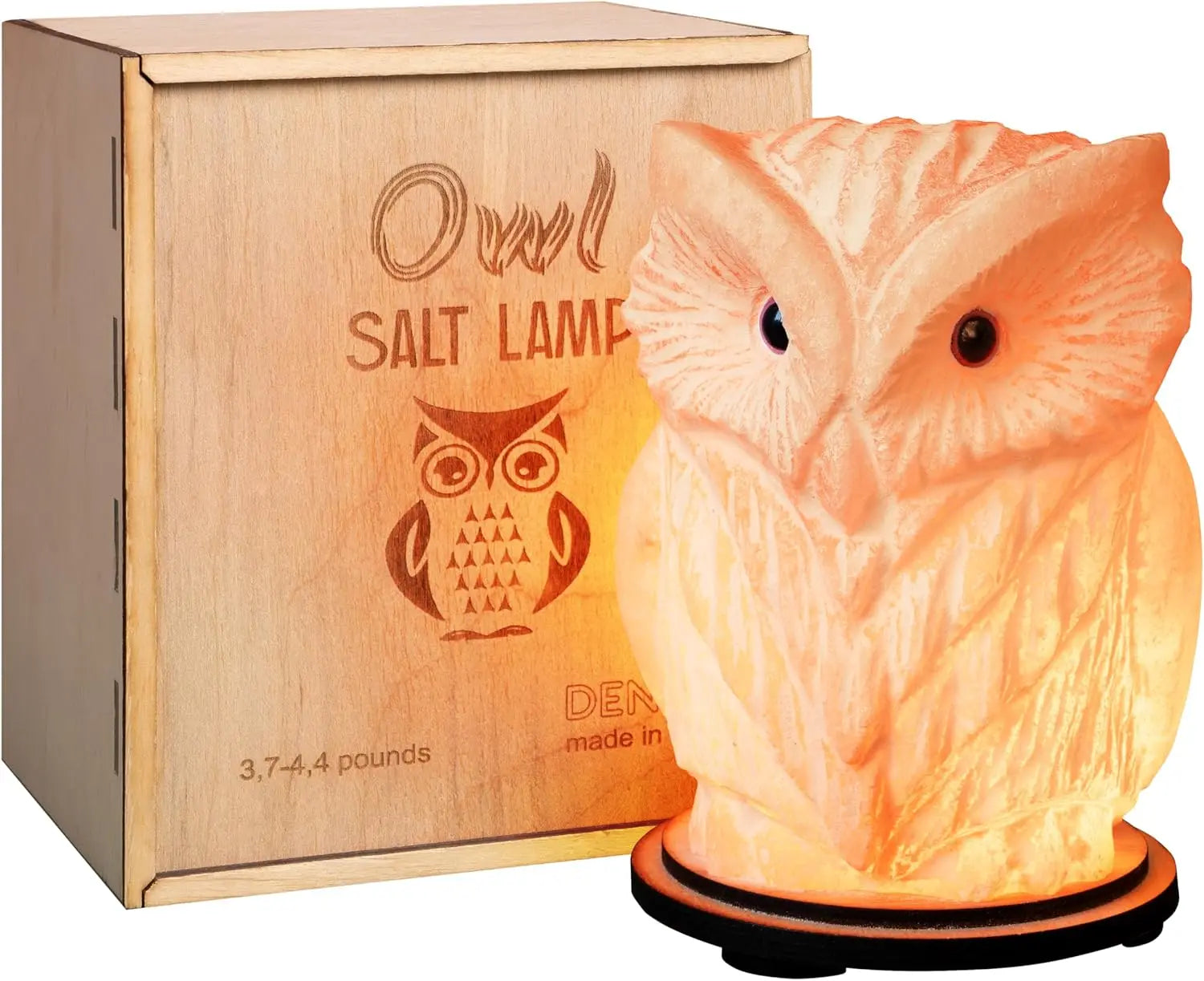 Owl Pure Natural Rock Salt Lamp