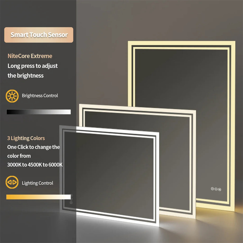 Illuminate LED Backlight Mirror Frameless Dimmable Defog