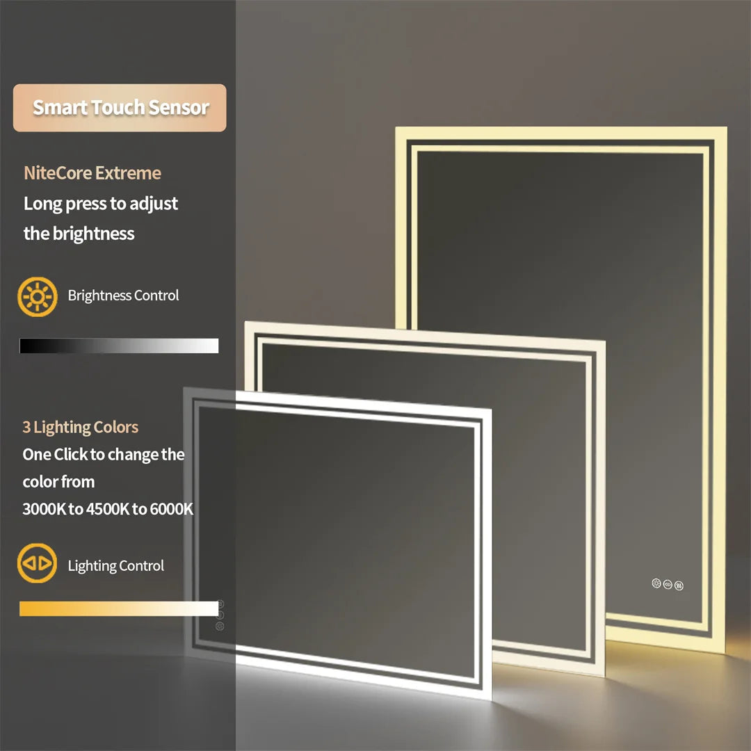 Illuminate LED Backlight Mirror Frameless Dimmable Defog