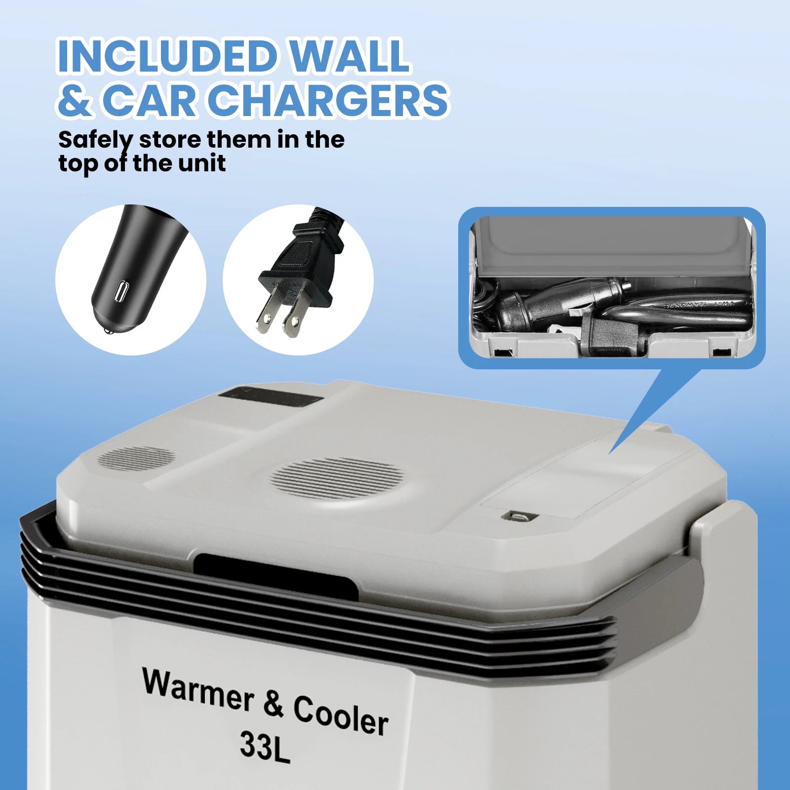 33 L Portable Electric Cooler Warmer Automatic AC/DC