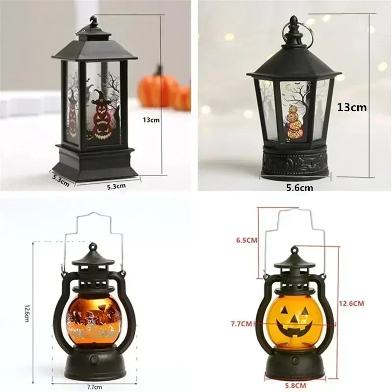 Witch Castle Ghost Pumpkin Dangling Candle Lights
