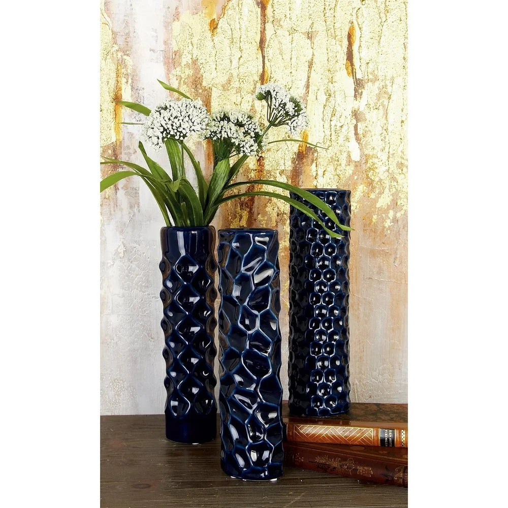 Dark Blue Ceramic Vases