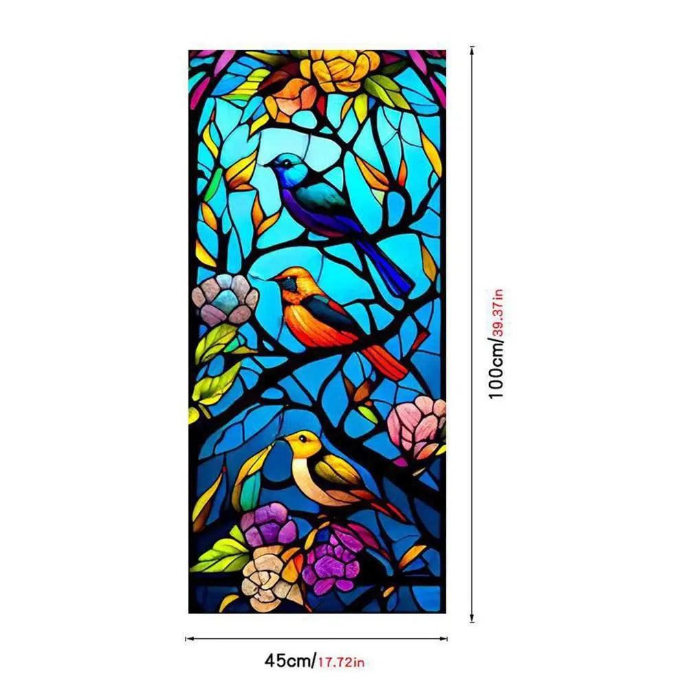 Colorful Static Cling Glass Window Privacy Film