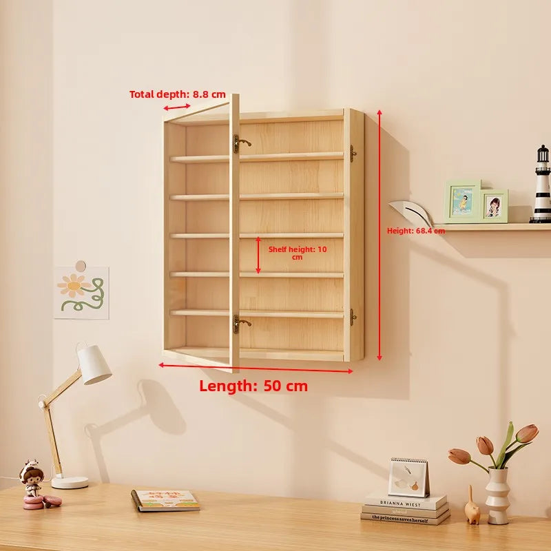 Wooden Display Dustproof Hanging Storage Organizer