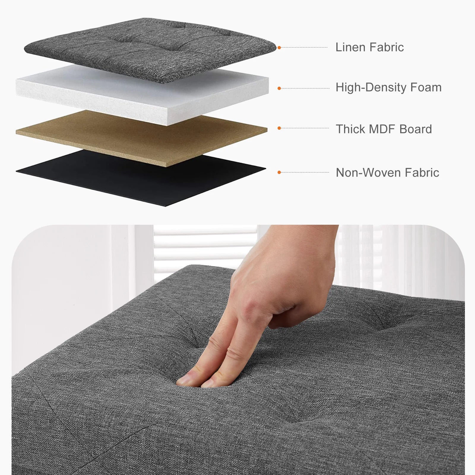 Hidden Storage Footstool Toy Box