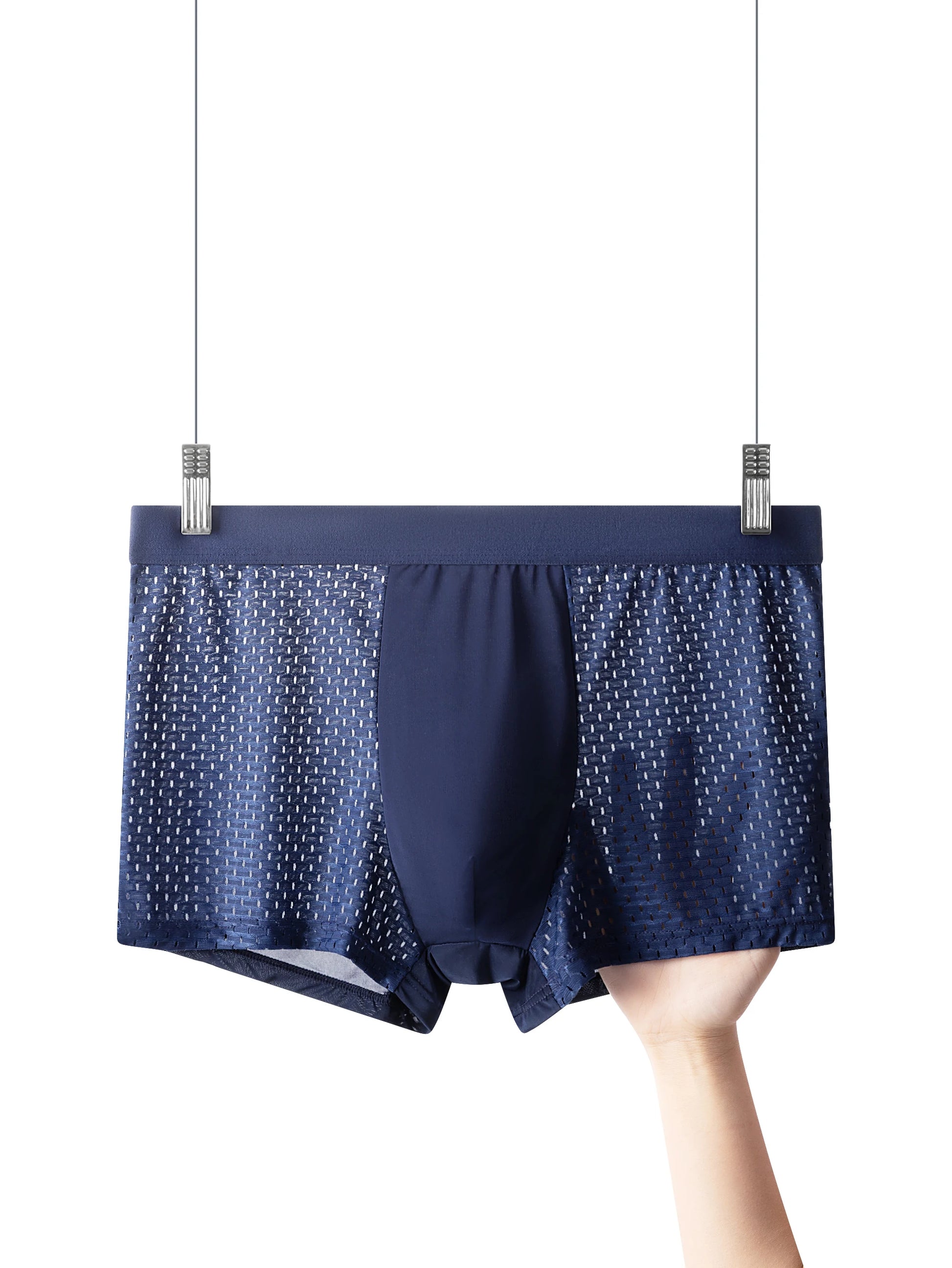 4 Ice Silk Pouch Breathable Boxer Shorts