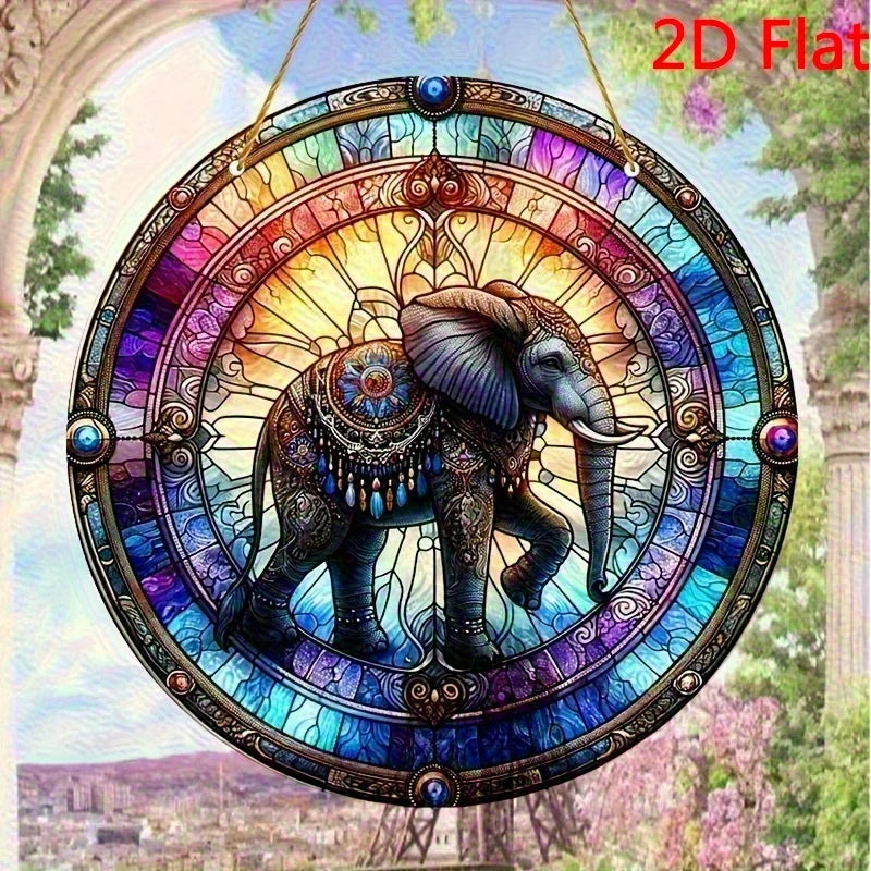 Elephant Suncatcher 2D Acrylic Window Hanging