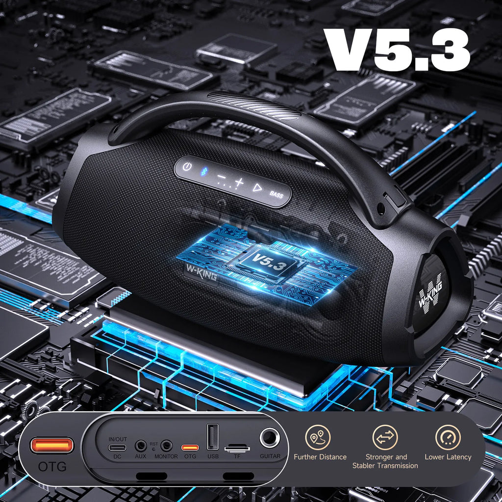 200W RMS Bluetooth Massive Bass Waterproof Speaker