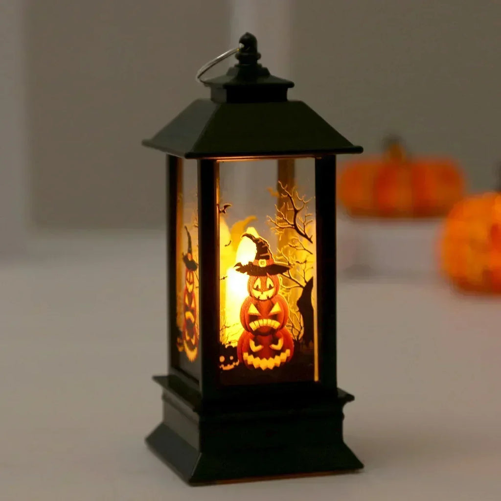 Witch Castle Ghost Pumpkin Dangling Candle Lights