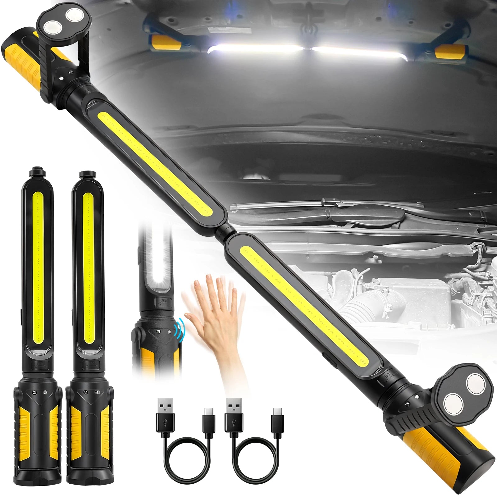 Work Light Bar Rechargeable Magnetic