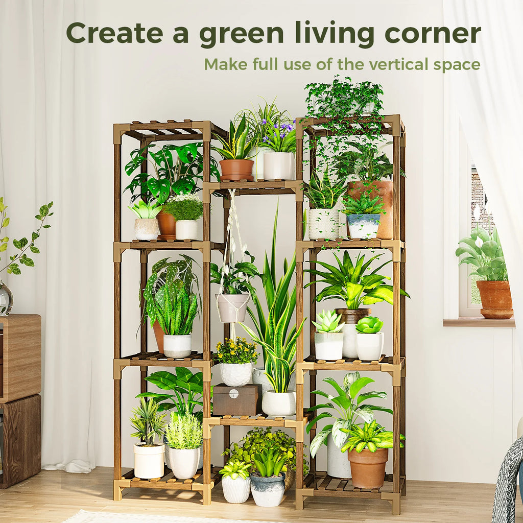 Tall Wood Plant Stand Indoor Outdoor