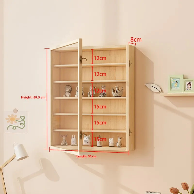 Wooden Display Dustproof Hanging Storage Organizer
