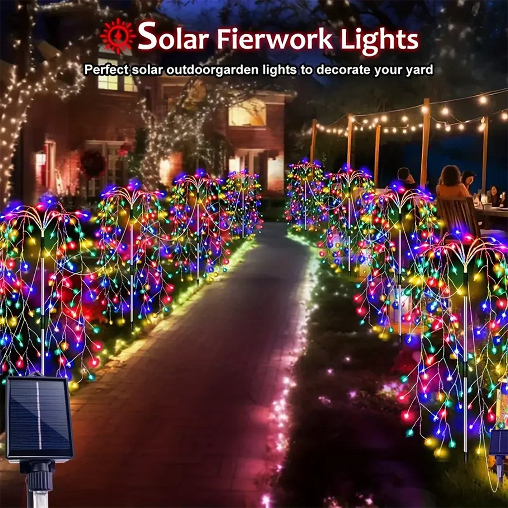 Christmas Solar Firecracker Fireworks Lights