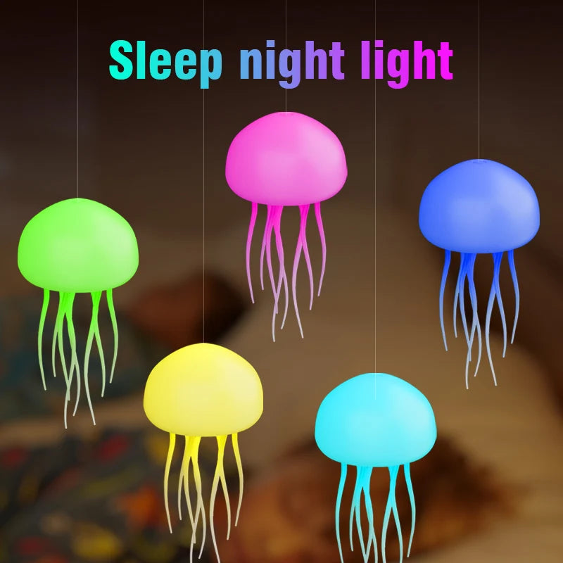 Voice Control Gradient Cute Rotating Jellyfish