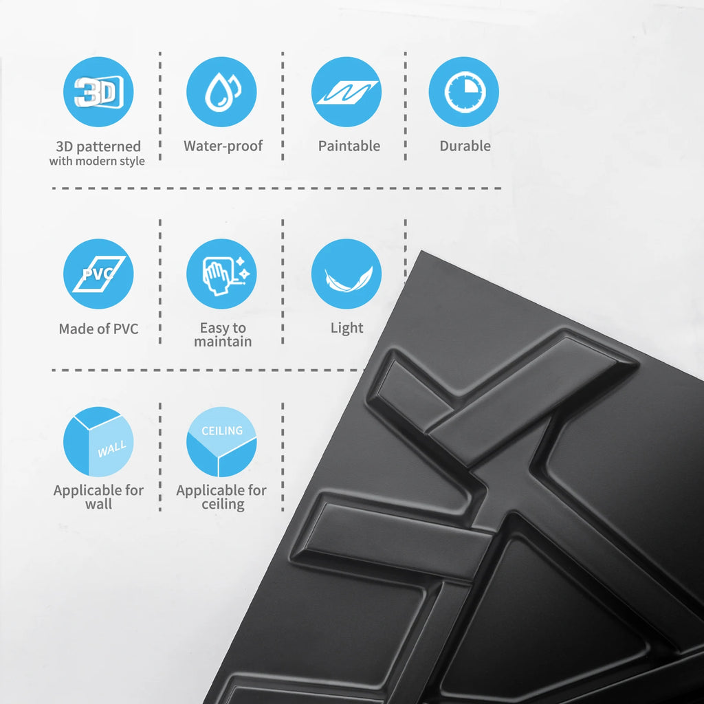 Black Textured Wall Decor