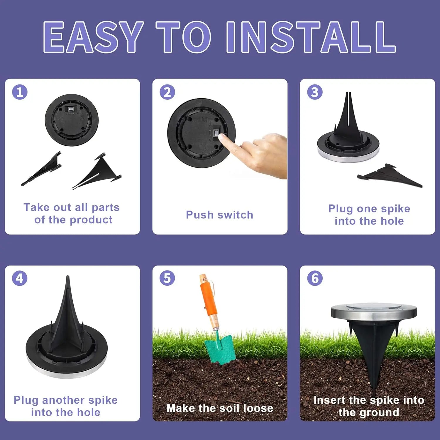 4/8pcs Outdoor Solar Landscape Lighting