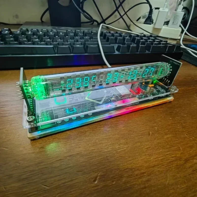 Vacuum Tube Digital Tabletop Glow Clock