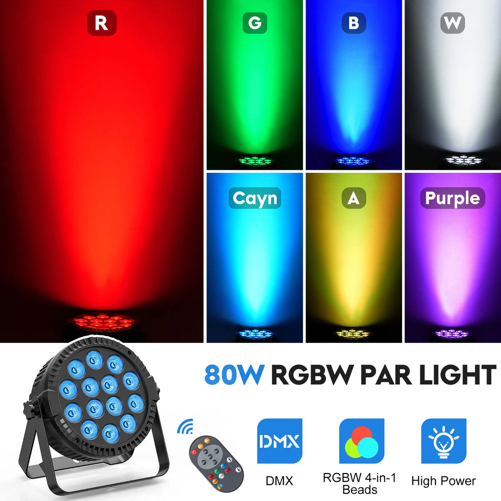 4in1 RGBW LED Stage Effect Light Remote