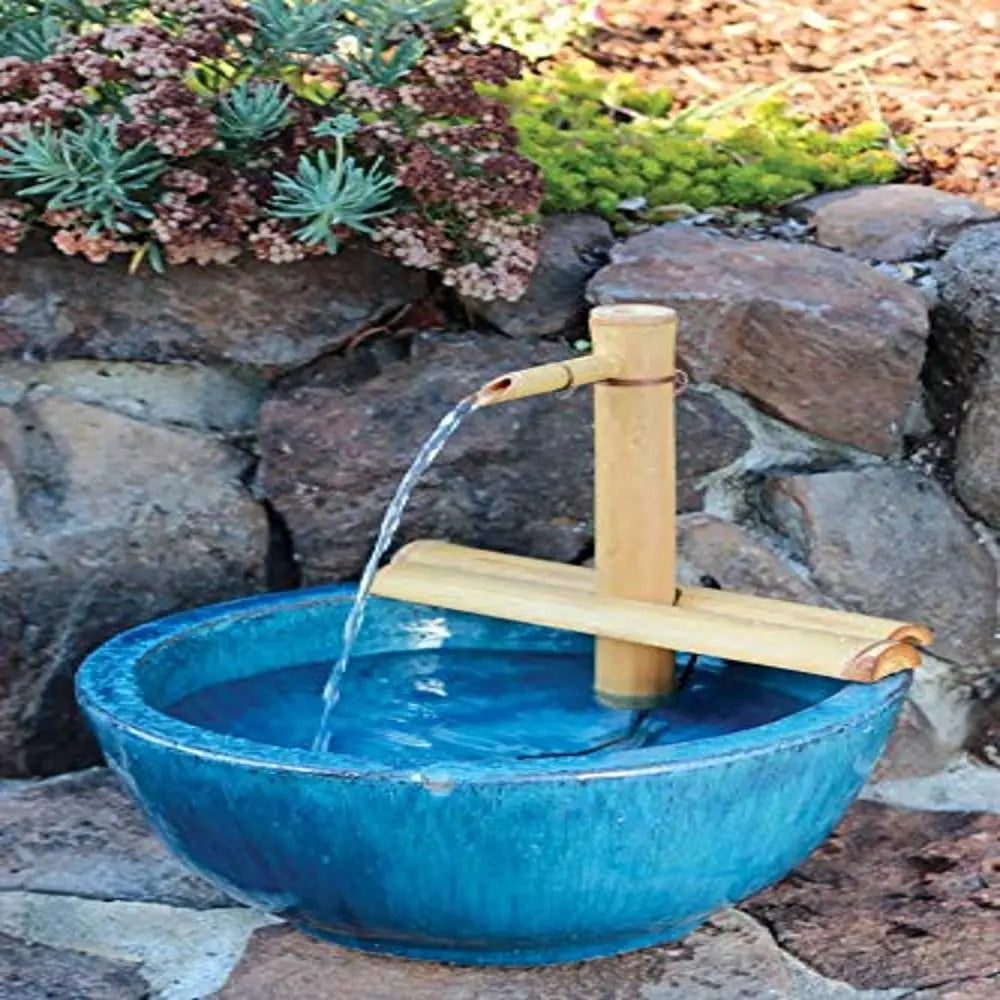 12" Bamboo Water Feature Kit with Pump