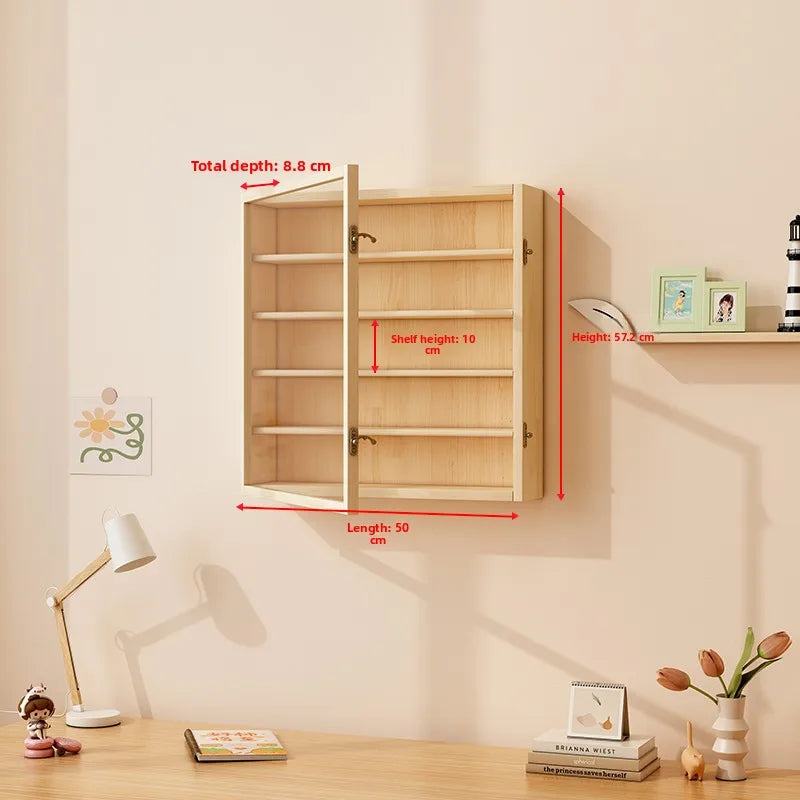 Wooden Display Dustproof Hanging Storage Organizer