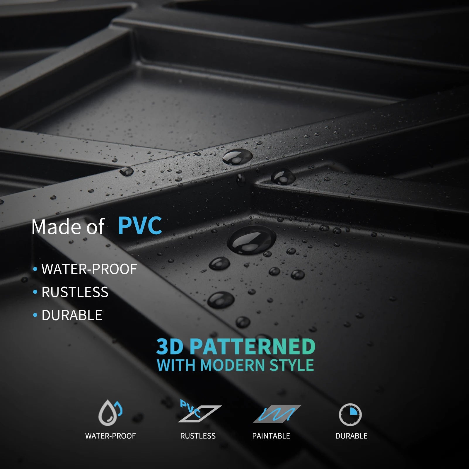 Black Textured Wall Decor