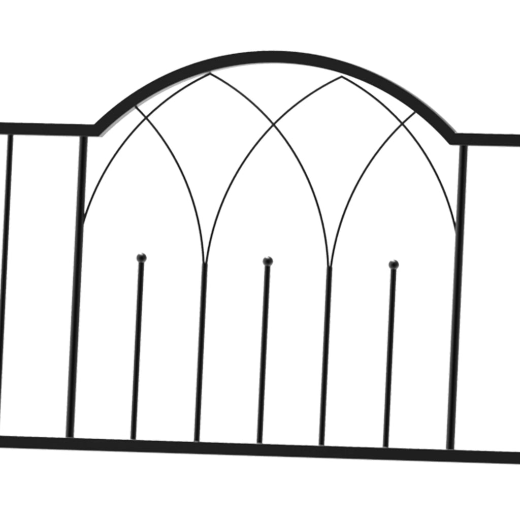 80" Steel Arbor Archway Bench Seating Black