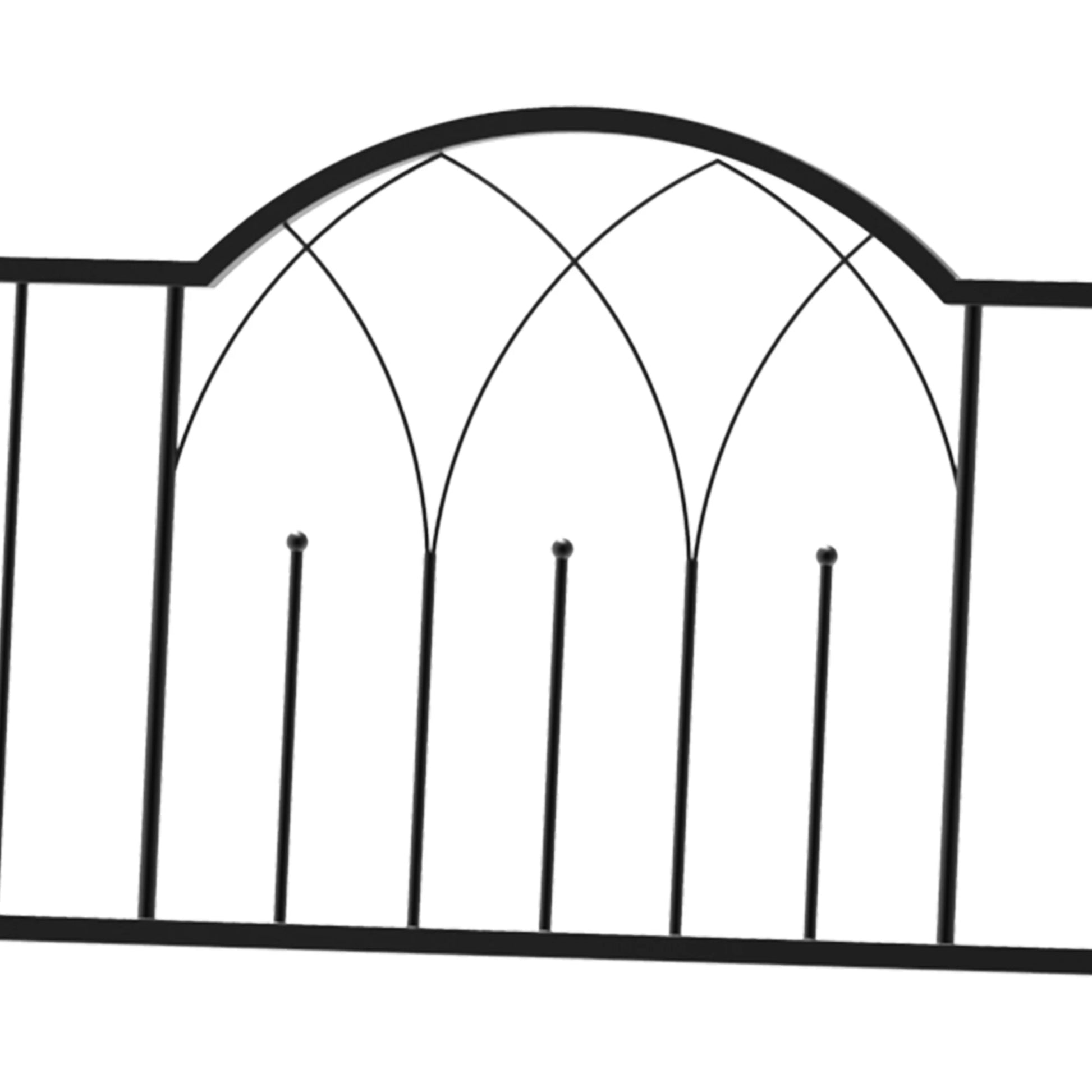 80" Steel Arbor Archway Bench Seating Black