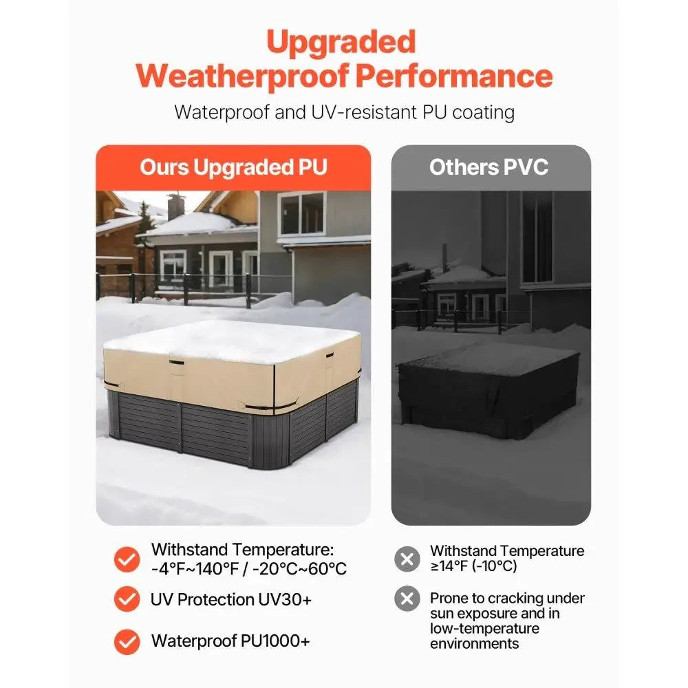 90x90x20 Durable Weatherproof Protective Spa Cover