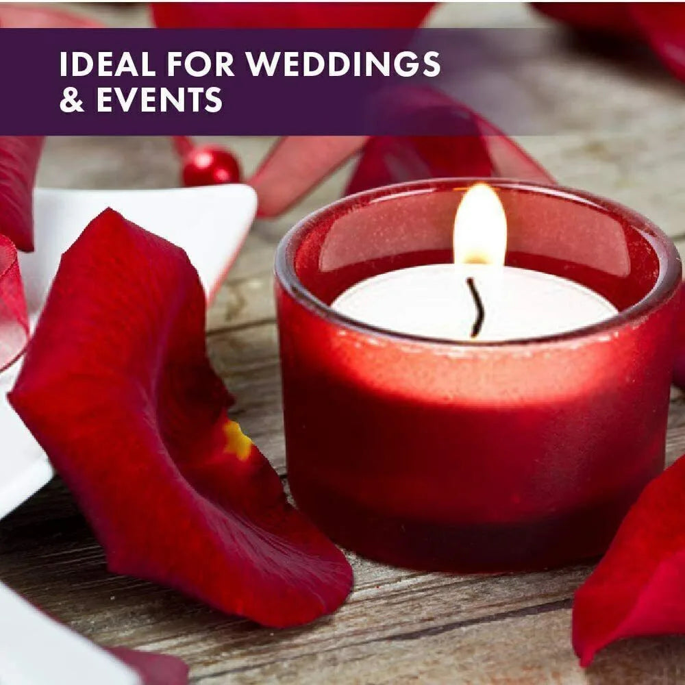 200 White Unscented Tea Candles 4 Hours Dripless