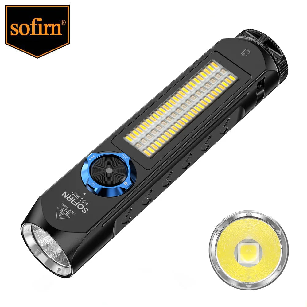 RGB Light 5000lm LED Flashlight Rechargeable Magnetic