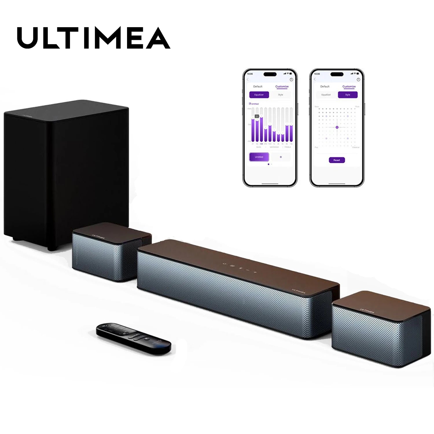 320W 5.1 Wireless Soundbar Subwoofer APP Control