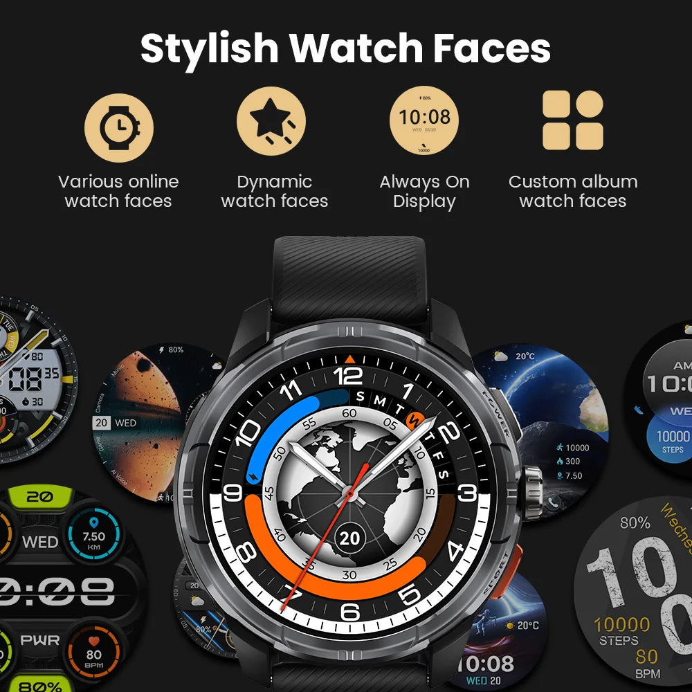GPS Smart Watch AMOLED Bluetooth Water Resistance