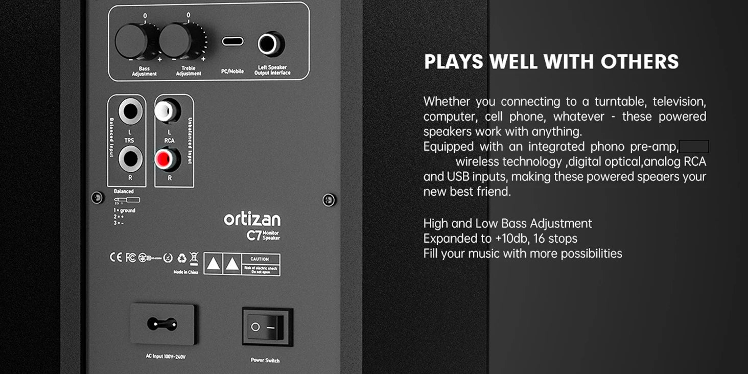 Active Monitor Speakers Near Field Bluetooth