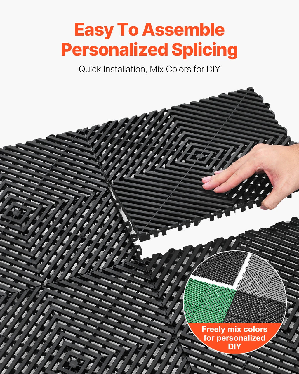 Interlocking Drainage Mat Kits Non-Slip floor