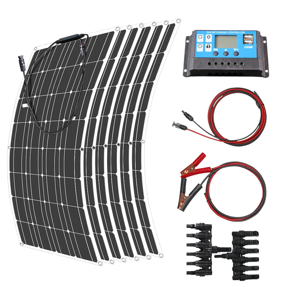 12V Flexible Solar Panel Waterproof Monocrystalline